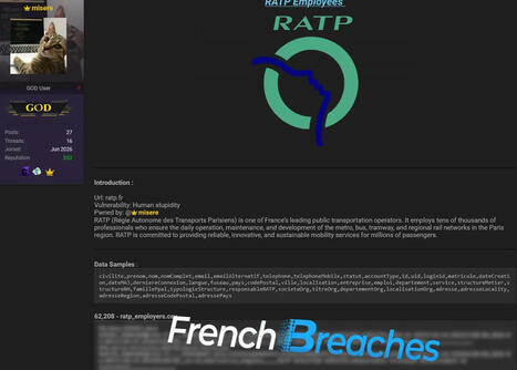 Une fuite de données attribuée à la RATP exposerait les informations de 62 208 employés ...